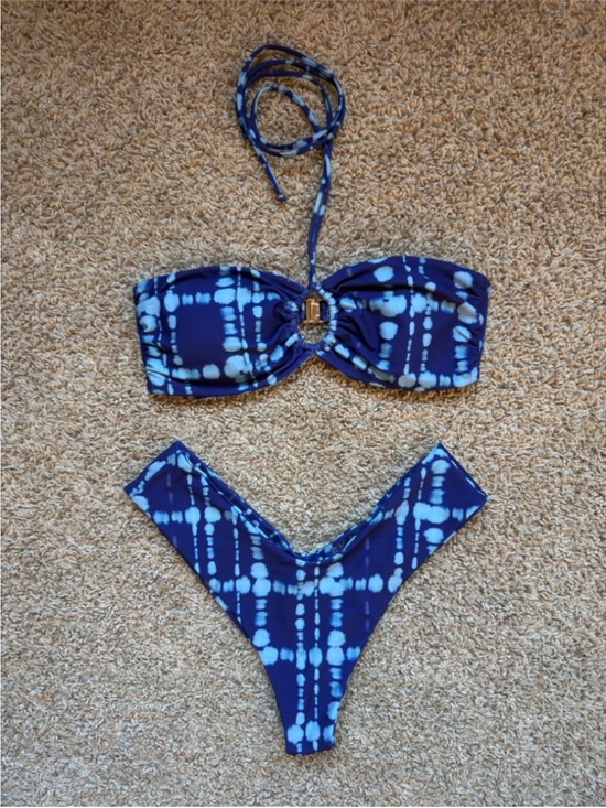 Skatie Other - Skatie Jean Top (Medium) and Mandi Bottoms (Large) Bikini Set